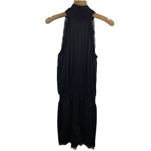 Generation Love Romper Lace Combo Halter Neckline Silky Black Size XSmall